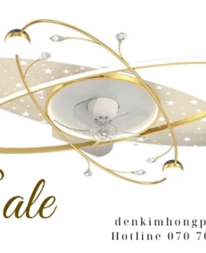 ĐÈN ỐP TRẦN LIỀN QUẠT - 3 MÀU, CÓ ĐIỀU KHIỂN QT11070AV