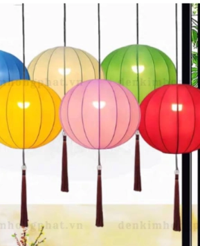 Đèn Lồng Hội An Tròn Trần TP5017