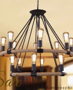 BỘ ĐÈN THẢ HÌNH CHIẾC NÓN 2 TẦNG KHP TH0040