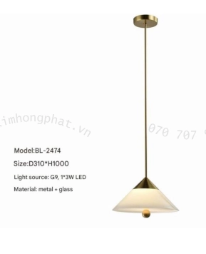 Đèn Thả Thuỷ Tinh BL-2474