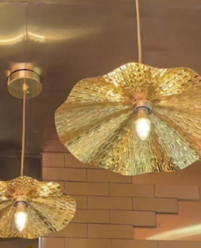 Chao đèn thả hình LÁ SEN  KHP TH0014