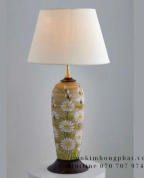 Đèn Bàn Gốm Hoa Cúc DBQ6