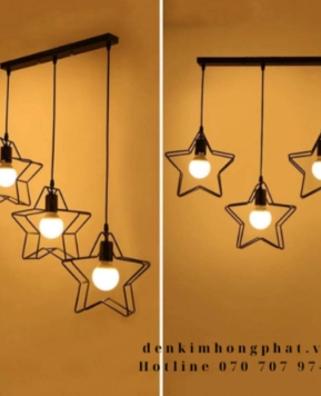 Đèn Thả Trần Hình Ngôi Sao Kép KHP TH0045