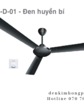 Quạt trần cao cấp QT11-D-01 - Đen huyền bí