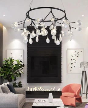 ĐÈN THẢ THIẾT KẾ TTKHERA45 ĐEN TRÒN