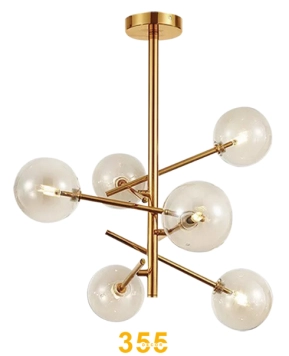 ĐÈN THẢ THIẾT KẾ TTK17T6 XI VÀNG BÓNG