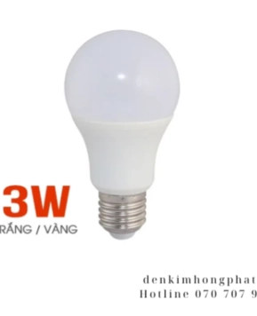 Bóng bulb 3W trắng vàng