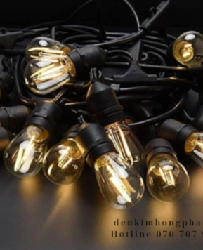 Đèn dây trang trí ngoài trời (Loại 1) 5M 10 đui chưa bóng