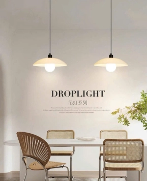 Đèn thả màu kem Trung cổ Đan Mạch VT281124