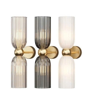 Đèn vách thủy tinh gân sọc VT260625