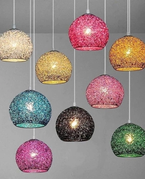 Đèn thả thủy tin gân rối VT170425